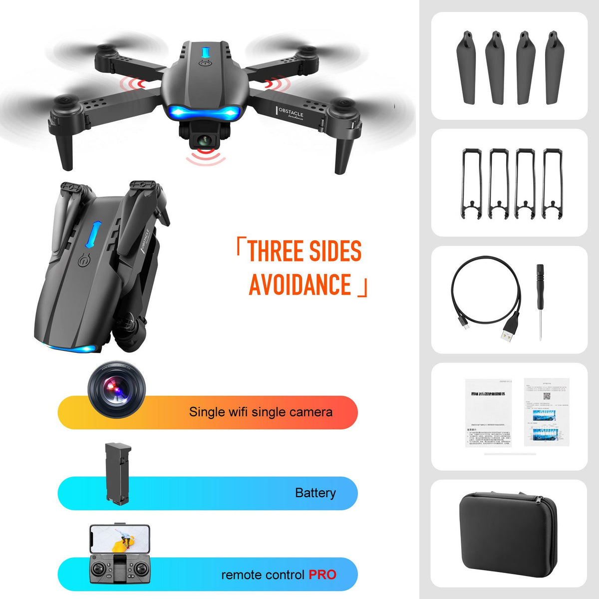 4K Dual Camera Obstacle Avoidance Drone