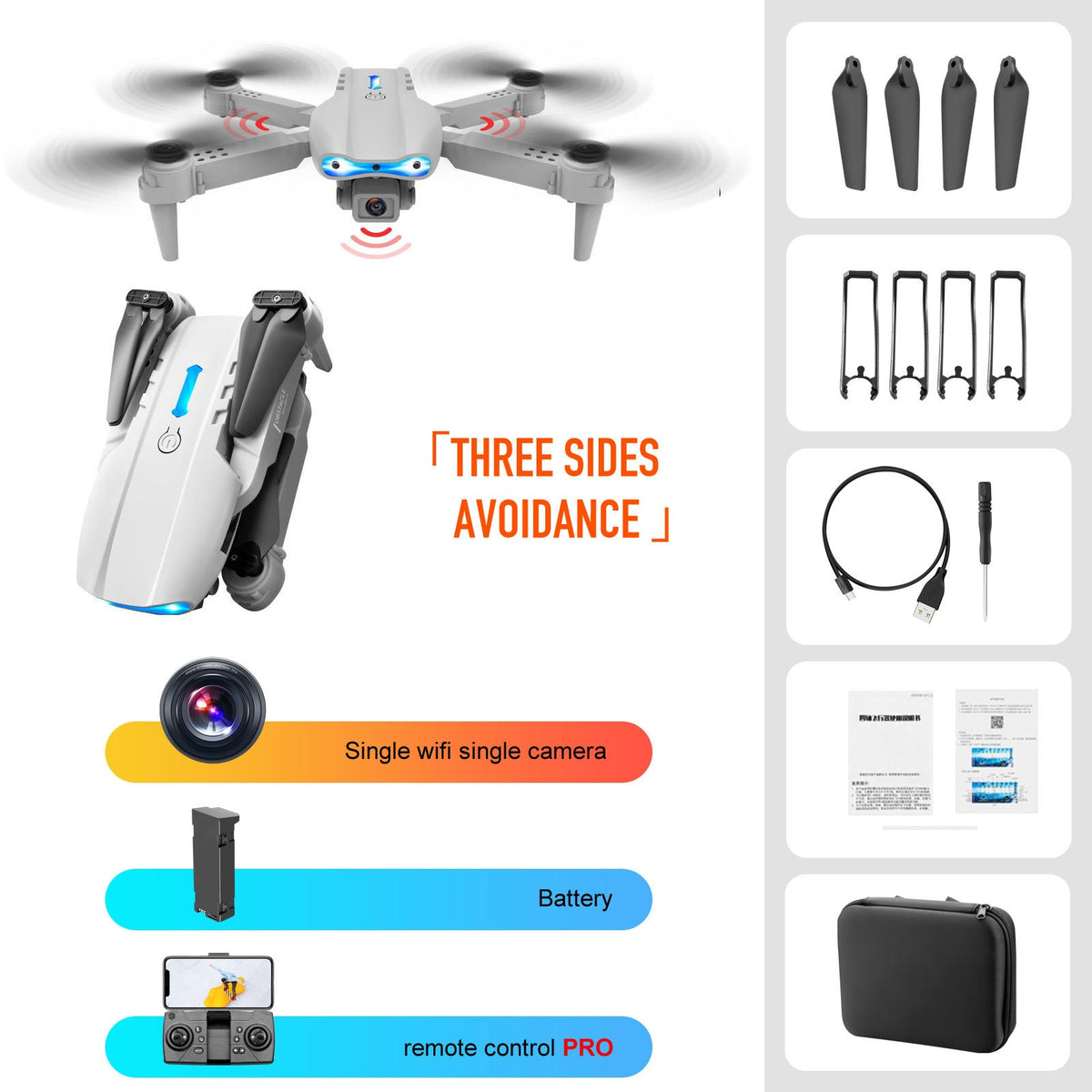 4K Dual Camera Obstacle Avoidance Drone