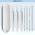 Stainless Steel Acne Clip Cell Clip Acne Needle Acne Squeeze Blackhead Whitehead Beauty Needle Multi-Piece Set Tool