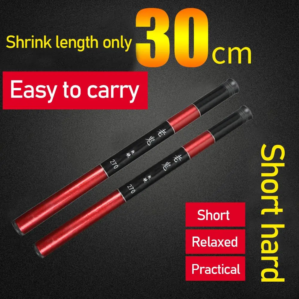 Carbon Fiber Telescopic Fishing Rod — Collapsible Hand Pole, 1.8m–3.0m