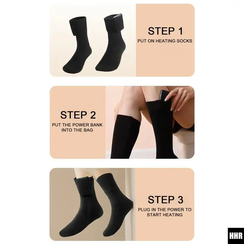 USB Heated Socks — Electric Thermal Foot Warmers