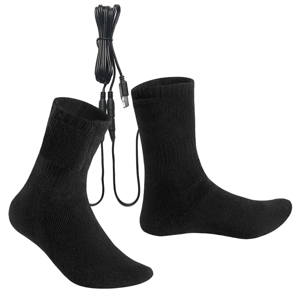 USB Heated Socks — Electric Thermal Foot Warmers