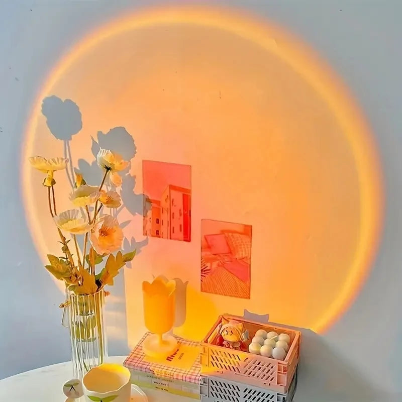 LED Sunset Projection Lamp — USB Mood Light