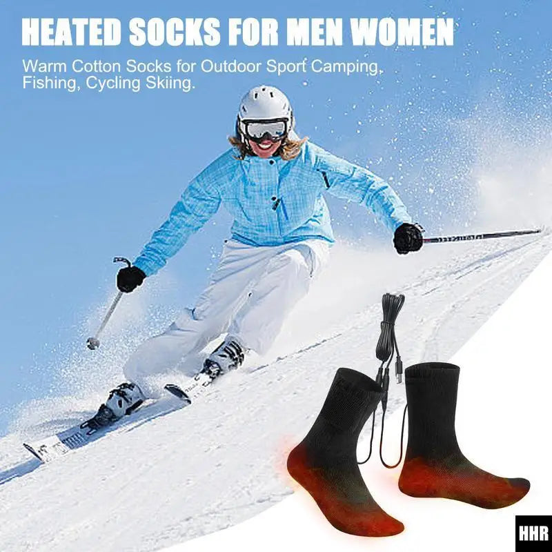USB Heated Socks — Electric Thermal Foot Warmers