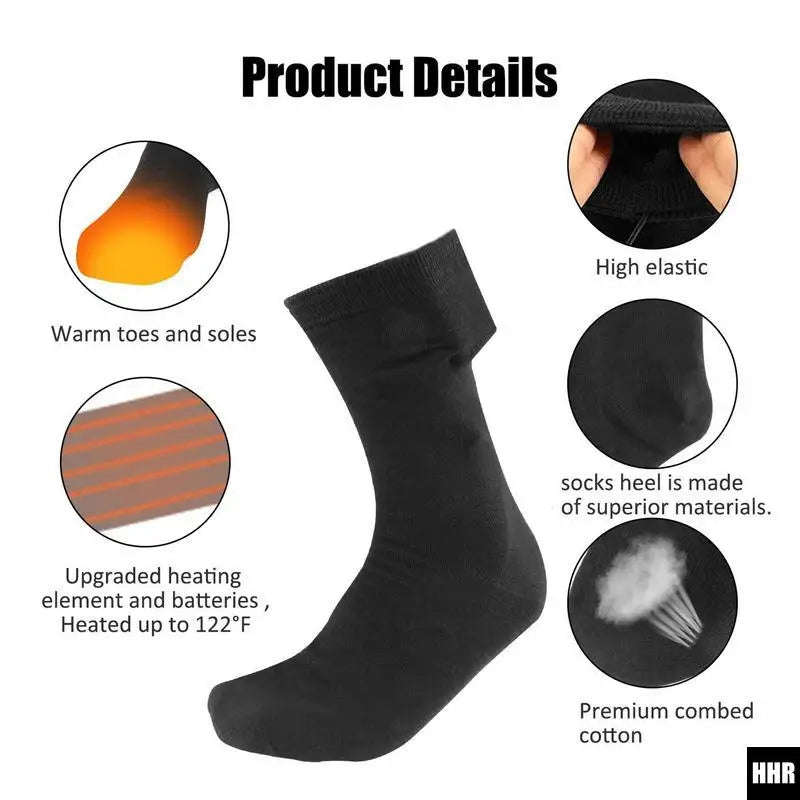 USB Heated Socks — Electric Thermal Foot Warmers