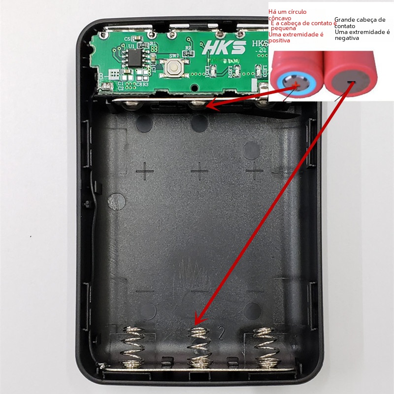 DIY No-Solder 18650 Power Bank Case with 3 USB Ports