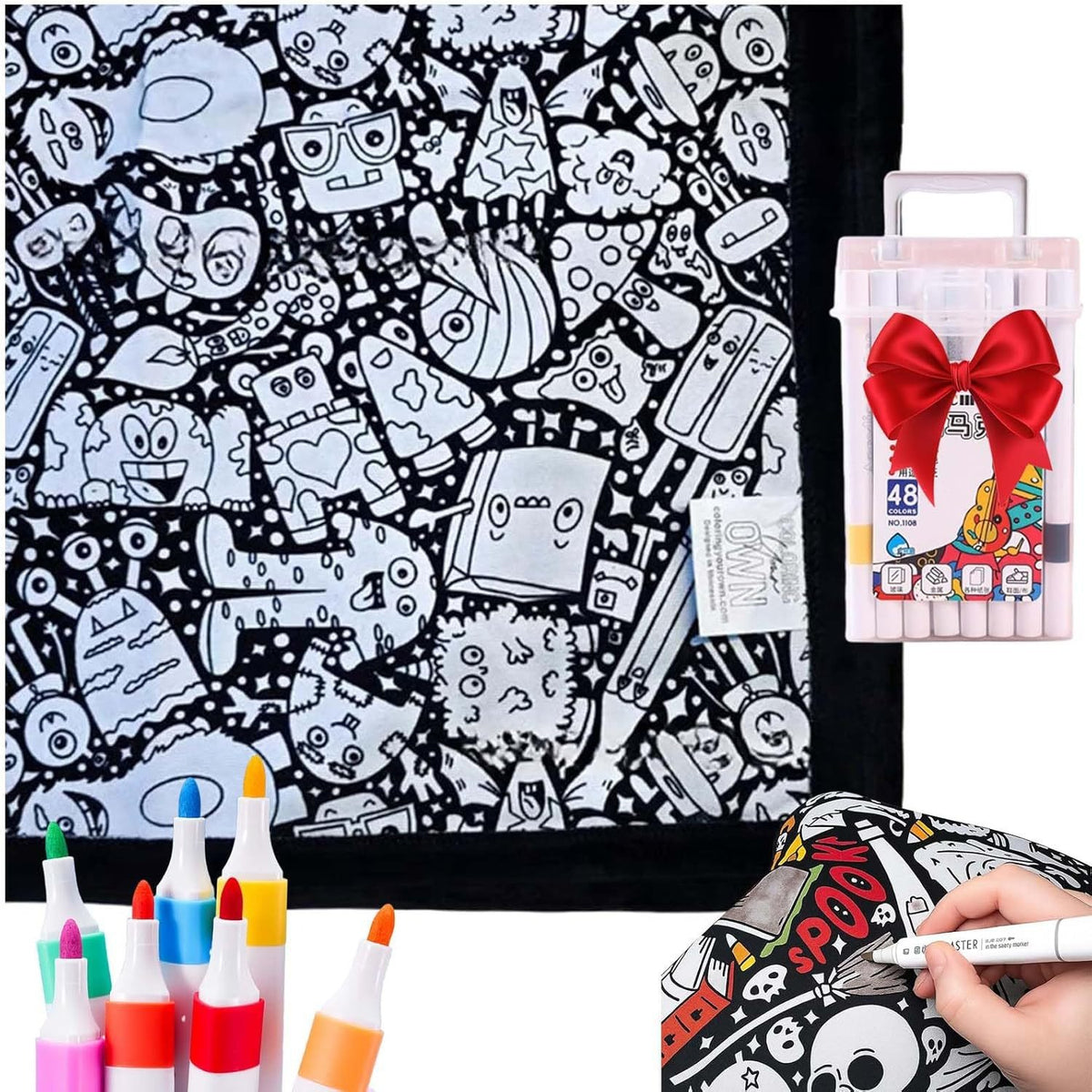 DIY Coloring Blanket With Markers
