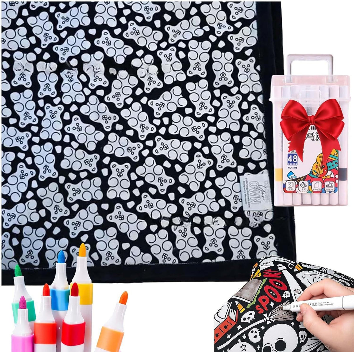 DIY Coloring Blanket With Markers